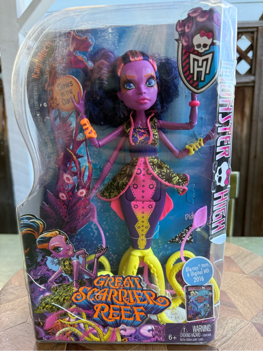 NIB Monster High Kala Mer'ri Doll Great Scarrier Reef Glow In Dark
